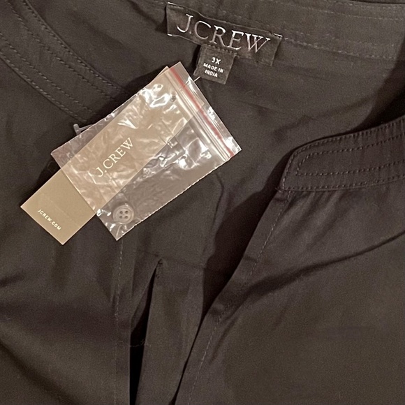 NWT!! J. CREW Delilah Dress Cotton Poplin Solid Black Mini Ruffle Preppy 3X - Picture 12 of 15